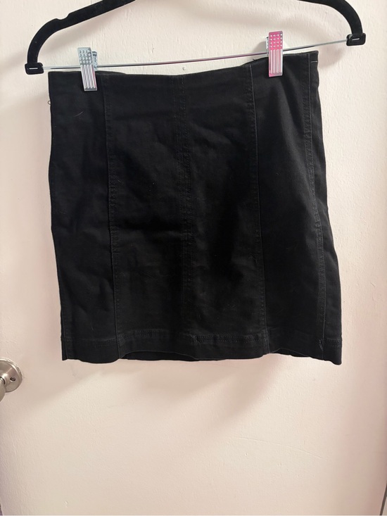 Rewash Dresses & Skirts - Rewash Black Mini Skirt - Paneled Straight Silhouette